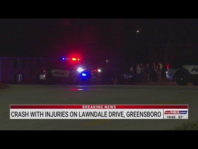 Crash with injuries in Greensboro closes Lawndale Drive between Cottage Place, I-840, police say