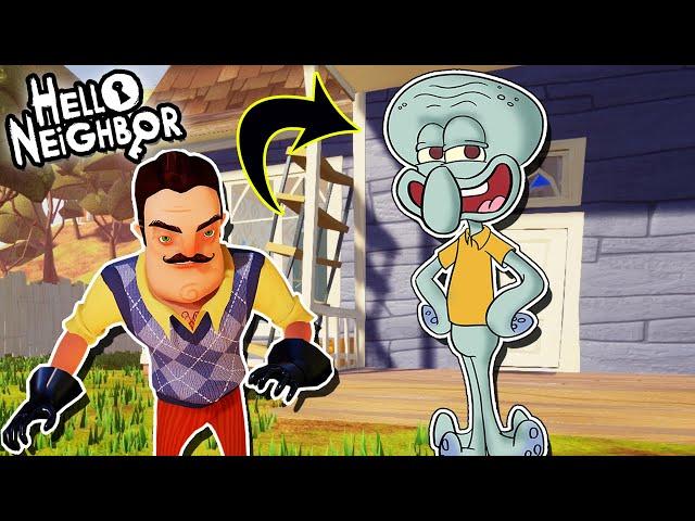 HELLO SQUIDWARD (Spongebob) | Hello Neighbor Mod