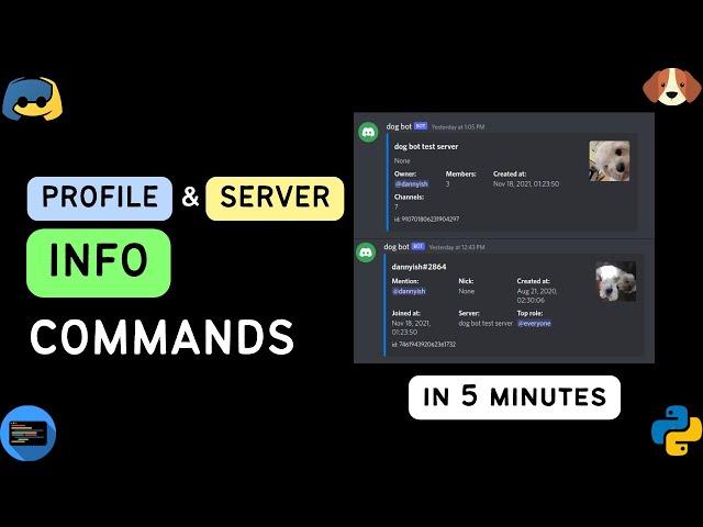 User Profile and Server Info Commands | Discord Nextcord Bot Tutorial Python | Part 12