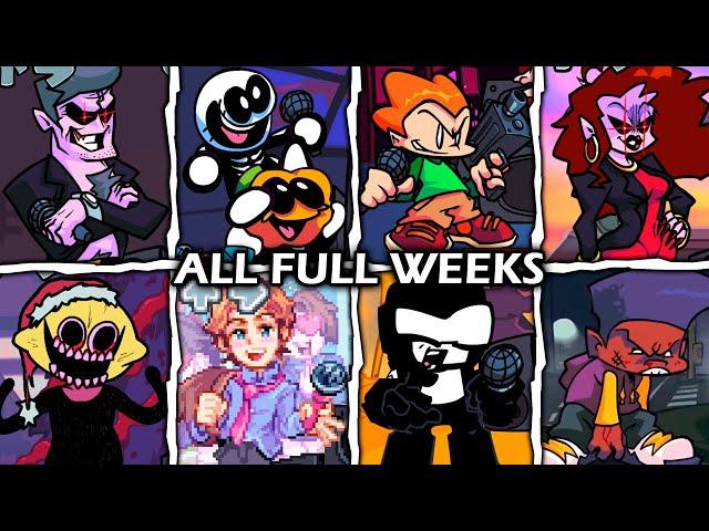 Friday Night Funkin' Week 1 to Weekend 1 - (All Full Weeks & Cutscenes)