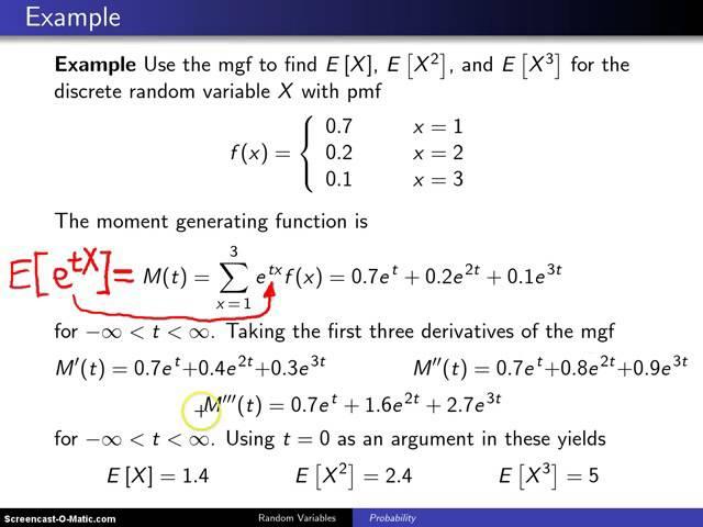 Moment generating functions -- Example 2