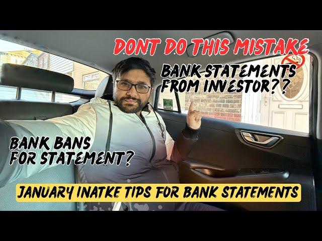 Alert  | Watch this before making bank statements from investors for January intake 2025 | Bank BAN