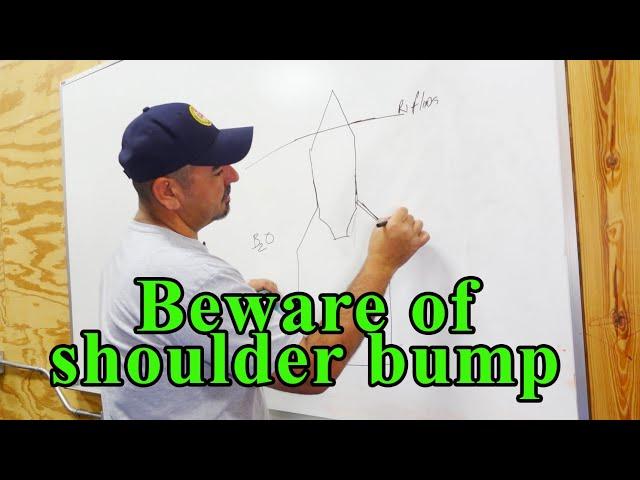 How shoulder bump affects seating depth