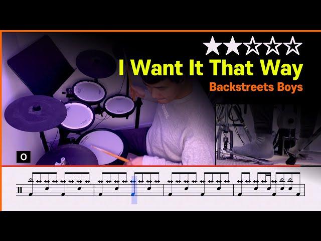 [Lv.03] Want It That Way - Backstreets Boys () | Pop Drum Cover, Score, Sheet, Lessons