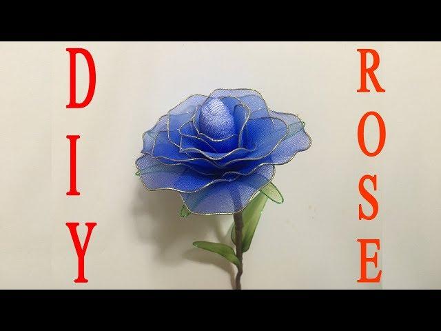 How To Make Stocking Flower | DIY  Rose Flower Crafts