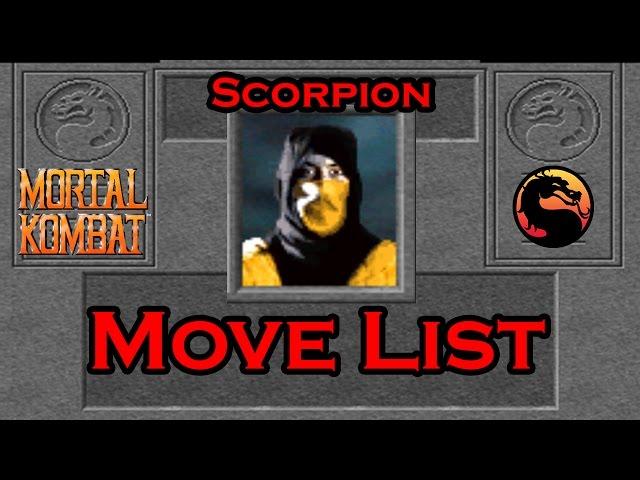 Mortal Kombat 1 (1992) - Scorpion Move List