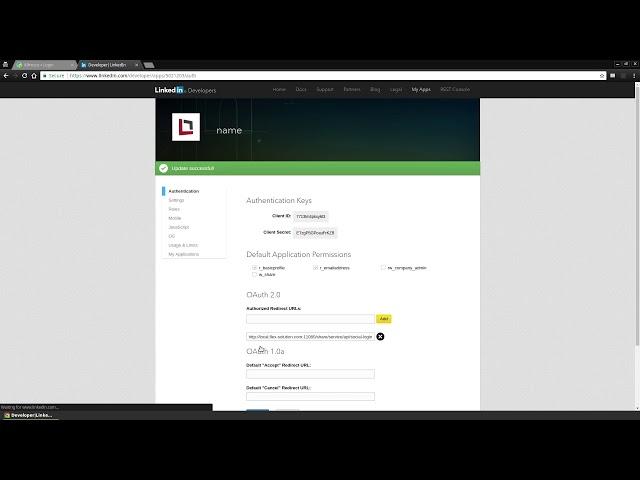 LinkedIn authentication in Alfresco (oauth2 integration)