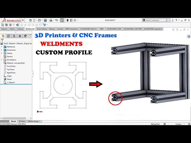  How to Add Custom Profiles in Solidworks Weldments.