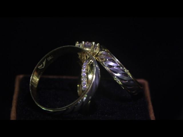 Wedding rings film footage 3 - Stock clips