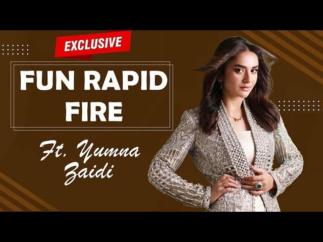 EXCLUSIVE! Yumna Zaidi Plays The Fun Rapid Fire With GlitzVision USA | Nayab