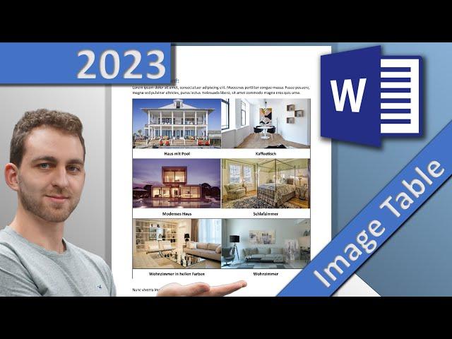 MS Word: How to insert image table in Word  FULL CUSTOMIZATION