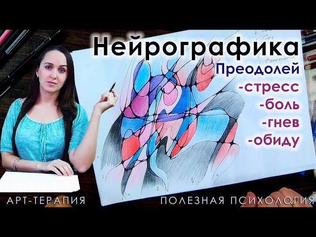 Нейрографика. Преодоление стресса, Арт терапия обида! Арт-терапия стресс. Трансформация гнева, гнев