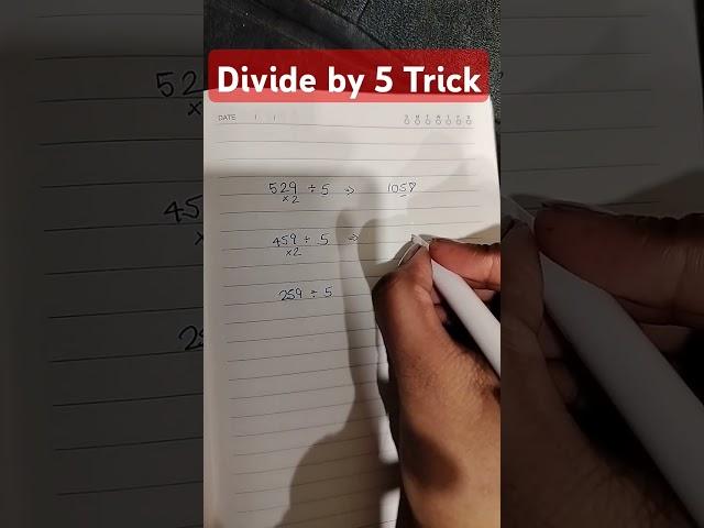 Divide by 5 Tricks #shortsfeed #shorts #youtubeshorts #maths #bankexam #viralvideo #trending