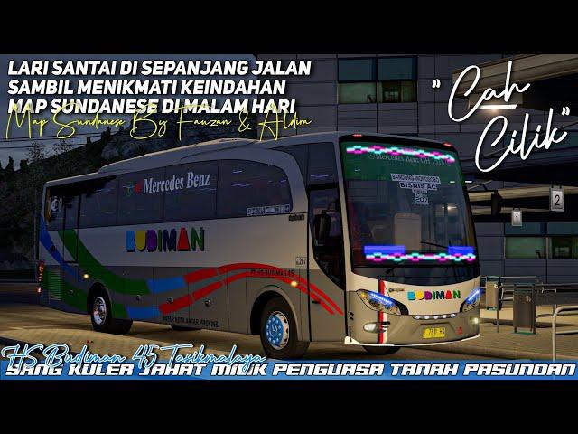 KULER JAHAT‼️- Bus Budiman "Cah Cilik" Lari Santai di Malam Hari | ETS 2 Indonesia