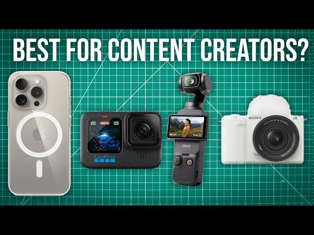 BEST vlogging camera 2024? Sony ZV-E10II vs DJI Pocket 3 vs iPhone vs GoPro
