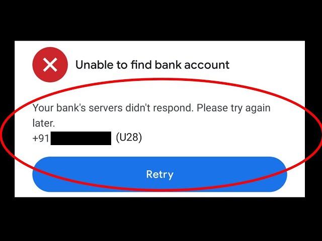 Google PAY - Unable To Find Bank Account. Your Bank's Servers didn't Respond. Try Again |SP SKYWARDS