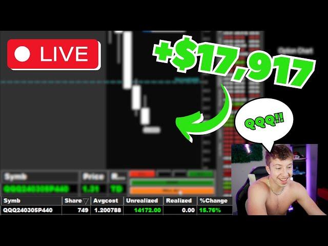 How I MADE $17,917 Trading QQQ!