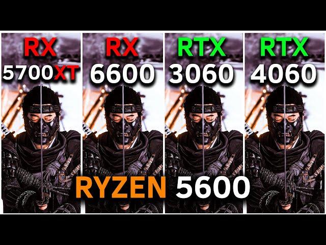 RX 5700 XT vs RX 6600 vs RTX 3060 vs RTX 4060 | RYZEN 5 5600 | Test in 12 Games | 2024