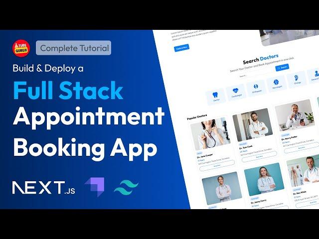 Build & Deploy Next.js Full Stack App | React.Js, Strapi, Tailwind | Doctor Appointment Booking App