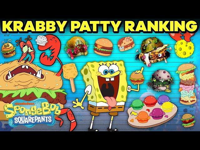 Krabby Patties Ranked By Size!  | SpongeBob