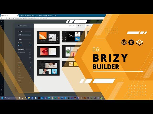 06. Page Builder, Brizy - blocks, text and publish | Crash Course: WordPress Total Beginners 2023