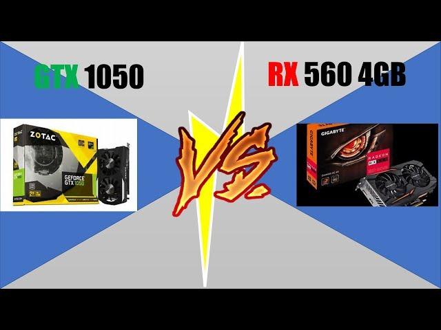 GTX 1050 vs RX 560 4GB - 5 games tested