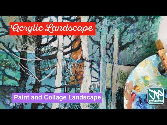 Acrylic Woodland Scene Inspired by Judith Bergerson Artist