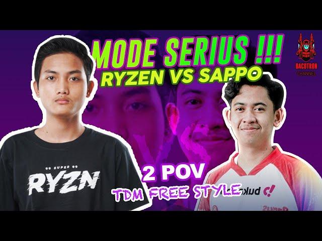 MODE SERIUS! RYZEN BIKIN SAPPO GEMETAR 1 vs 1 FREE STYLE TDM | 2 POV