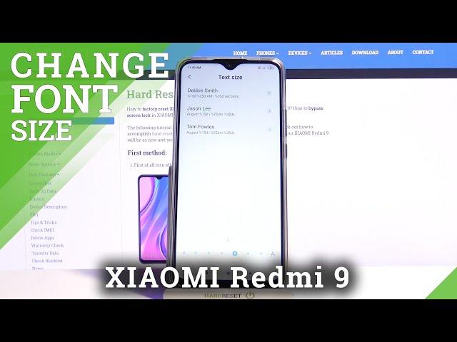 How to Change Font Size in XIAOMI Redmi 9 – Font Customization