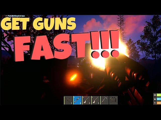 Rust: How to get a Gun Fast | Rust 2021 Beginner Gun Guide