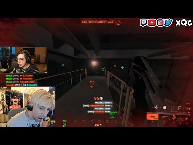 xQc shocked seeing Shroud go insane on stream