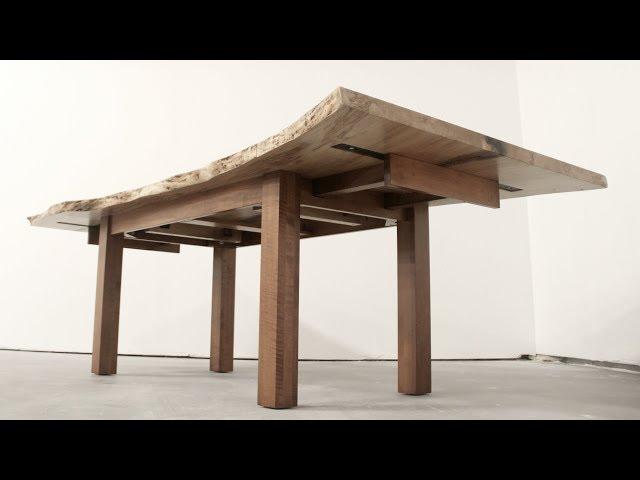 Wormy Maple Live Edge Extension Table - Country Lane Furniture