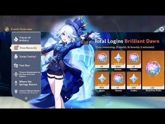 GOOD NEWS! YOU CAN COLLECT 5000 FREE PRIMOGEMS FOR FURINA AND HERE IS HOW - Genshin Impact