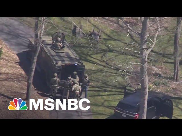 Aerial video shows arrest of Pentagon leaks suspect