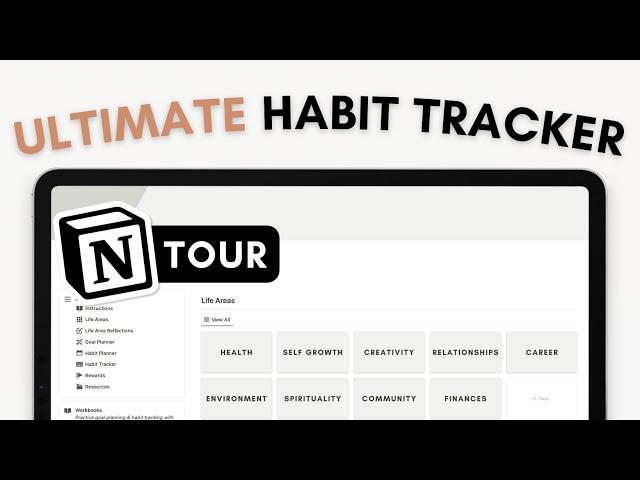 ULTIMATE Habit Tracker | set goals, define habits and track progress | Notion Template Tour