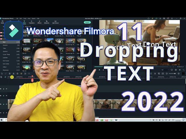 Dropping Text Effect - Filmora Tutorial For Beginners