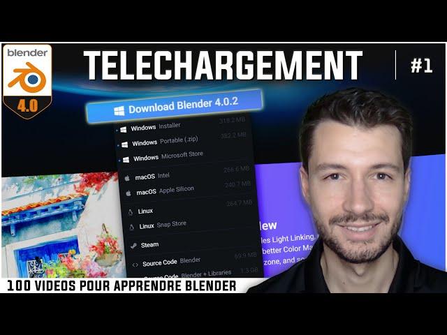 #1 | TELECHARGER ET INSTALLER GRATUITEMENT BLENDER - Apprendre Blender en 100 vidéos [TUTO FR]