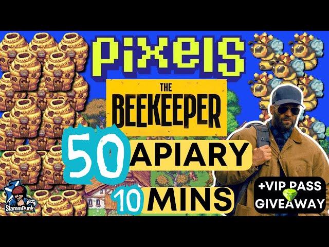 Level Up Beekeeping in PIXELS FAST! 50 Apiaries in 10 Minutes (Honey, Wax, Queen Bee Guide)