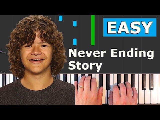 Never Ending Story - EASY Piano Tutorial - Stranger Things (how to play)