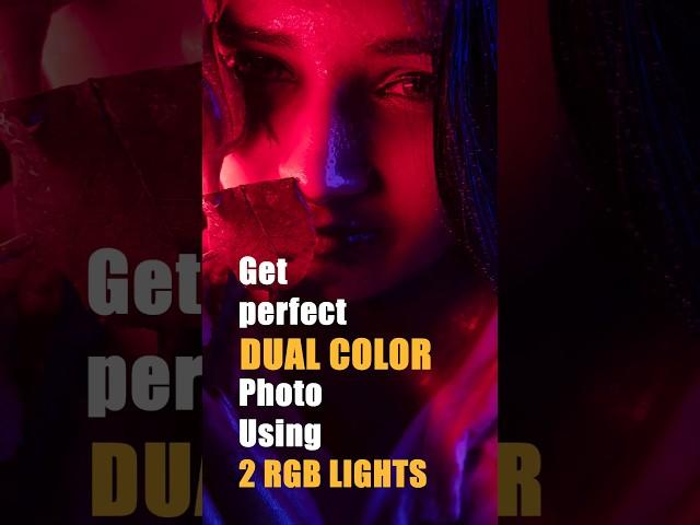 Creative Dual-Color Photography Techniques with RGB Lights #viral #youtube #youtubeshorts