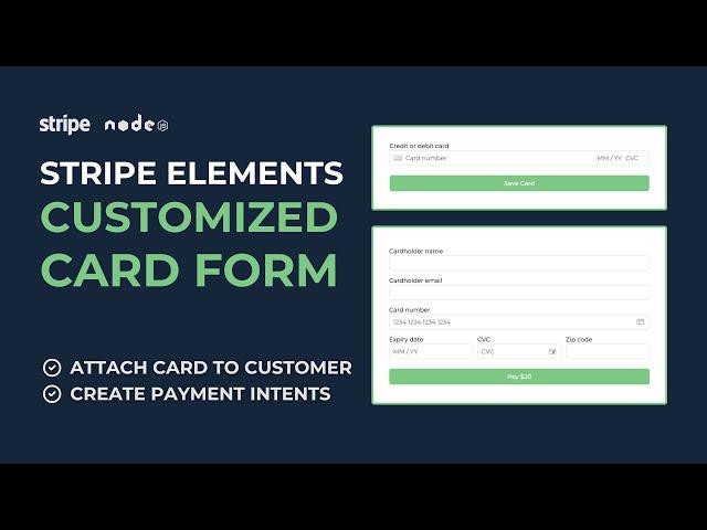 Stripe Elements - Build a custom card form