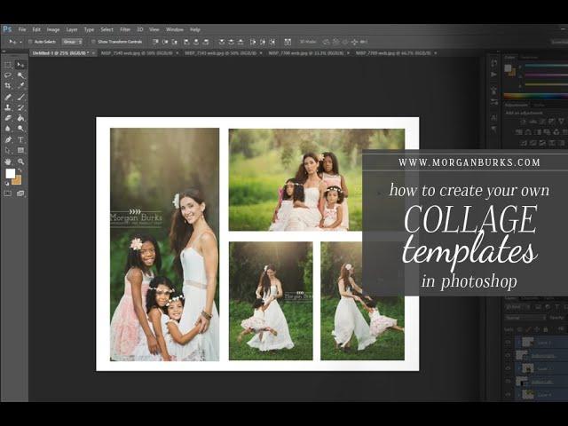 How to Create a Collage Template and Use Clipping Masks in Photoshop