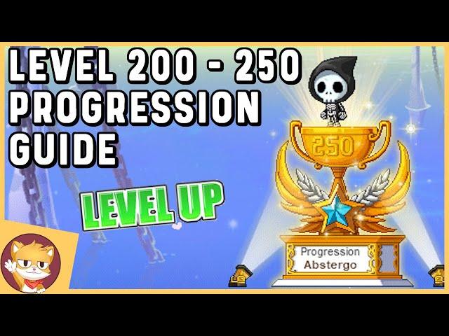 MapleStory Leveling And Progression Guide Level 200 - 250 | Reboot | GMS