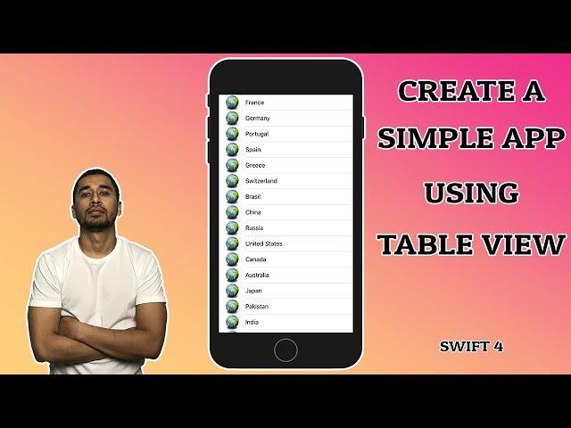 Swift 4: How to build a simple table-based app using UITableView?