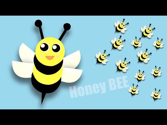 How to Make a Cute Honey Bee Paper Craft: Easy and Fun DIY Tutorial | Pavis CraftArts