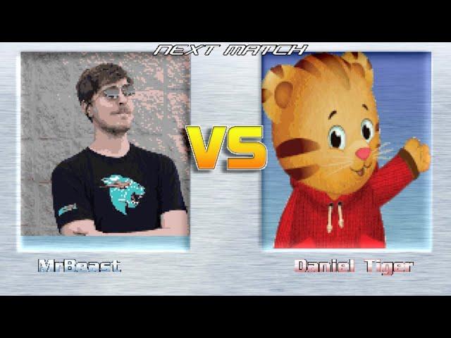 M.U.G.E.N BATTLES | Mr. Beast vs Daniel Tiger | YouTube vs Daniel Tiger's Neighborhood