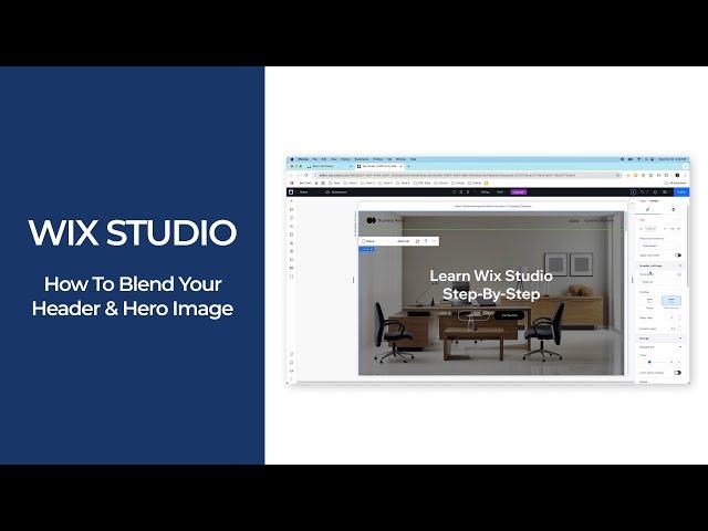 Wix Studio | How To Blend Your Hero Image & Header