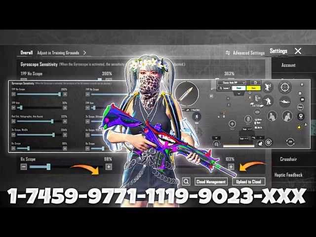 NEW UPDATE 3.7BEST SENSITIVITY CODE + CONTROL SETTINGS BGMI/PUBG MOBILE