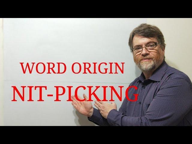 English Tutor Nick P Word Origins (9) Nit-Picking