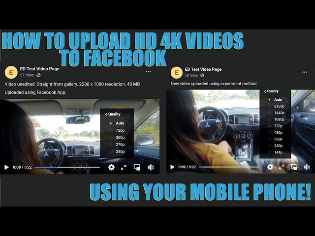 Upload 4K videos to Facebook / Upscale hd 1080p videos to 4k using your phone